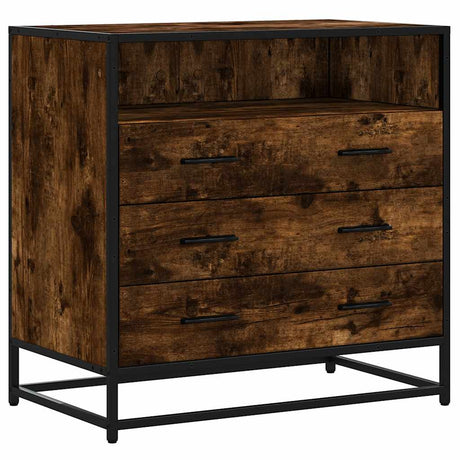 Vidaxl ladekast 70x41x70 cm bewerkt hout gerookt eikenkleurig