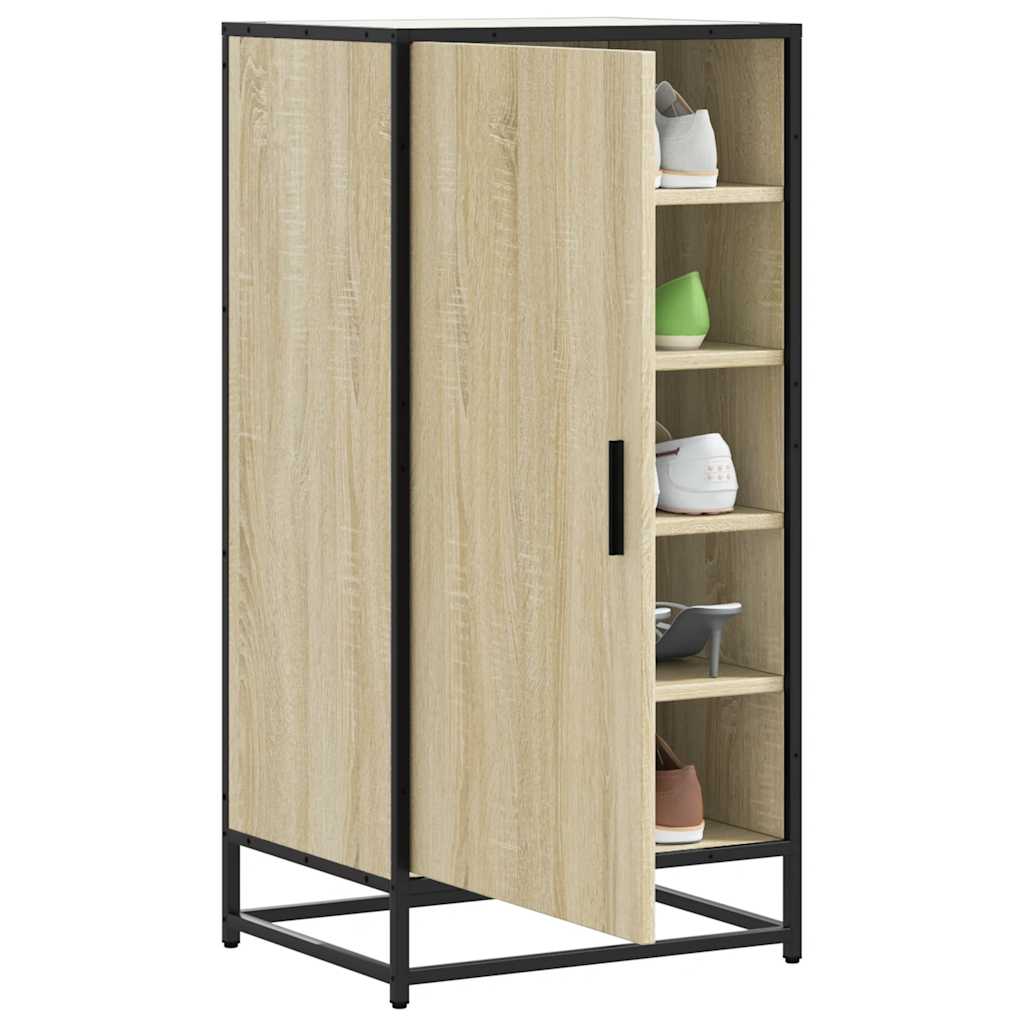 VidaXL Schuhregal 48x38x97,5 cm Holzwerkstoff Sonoma-Eiche-farbig