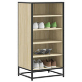 Vidaxl Shoe Rack 48x38x97.5 cm bearbetad trä sonoma ek färgad