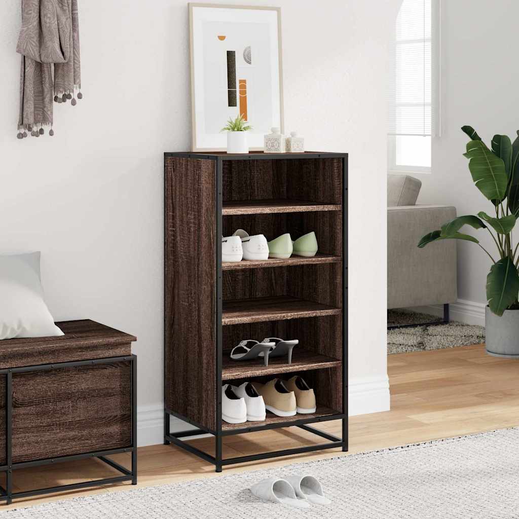 VidaXL shoe rack 48x38x97.5 cm processed wood brown oak colored