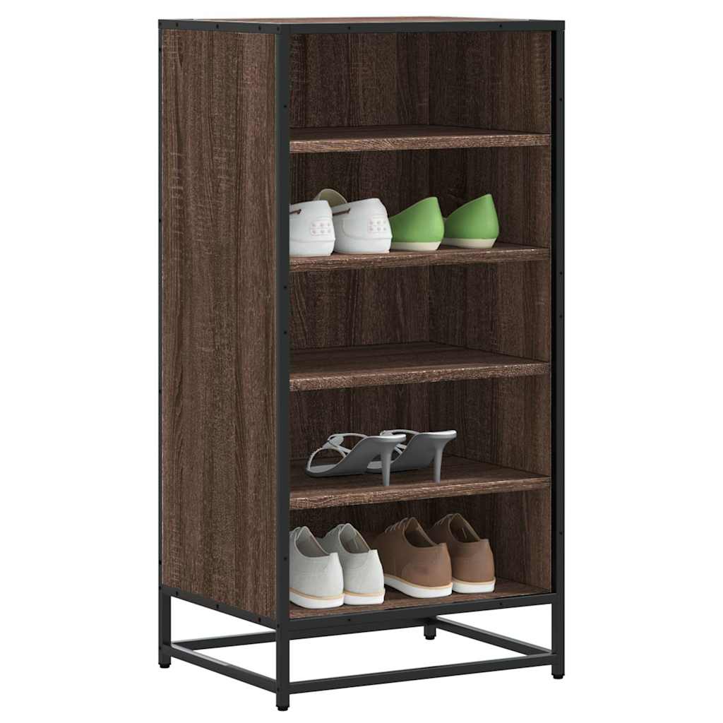 Vidaxl Shoe Rack 48x38x97,5 cm Behandlet trebrun eik Farget