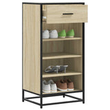 Vidaxl Shoe Rack 48x38x97.5 cm bearbetad trä sonoma ek färgad