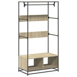 Vidaxxl Kleiderschrank 90x50x180 cm Holzwerkstoff Sonoma-Eiche