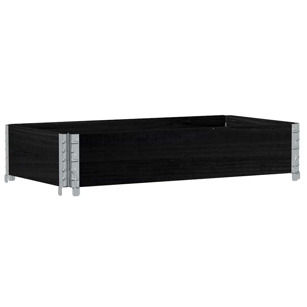 Vidaxx Pflanzgefäß 100x50 cm massives Kiefernholz schwarz