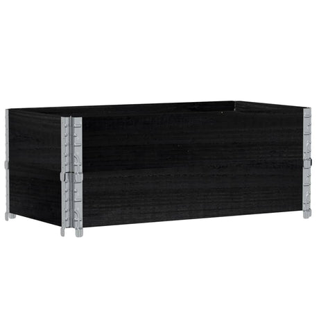 Vidaxx Pflanzgefäß 100x50 cm massives Kiefernholz schwarz