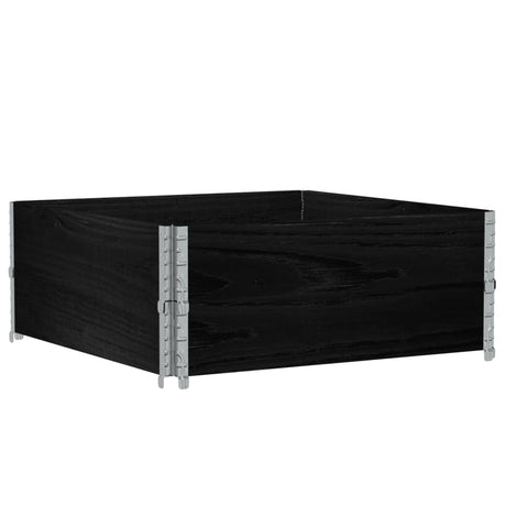 Vidaxx Pflanzgefäß 100x100 cm massives Kiefernholz schwarz