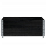 Vidaxx Pflanzgefäß 100x100 cm massives Kiefernholz schwarz