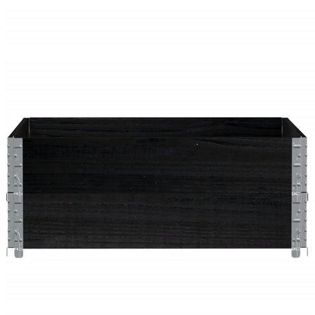 Vidaxx Pflanzgefäß 100x100 cm massives Kiefernholz schwarz
