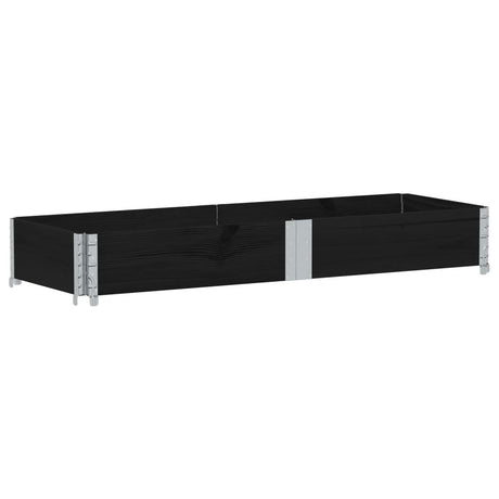 Vidaxx Pflanzgefäß 150x50 cm massives Kiefernholz schwarz