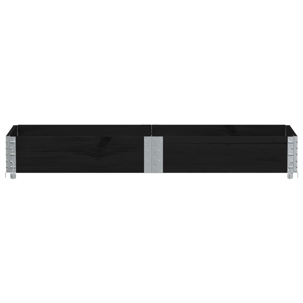 Vidaxx Pflanzgefäß 150x50 cm massives Kiefernholz schwarz