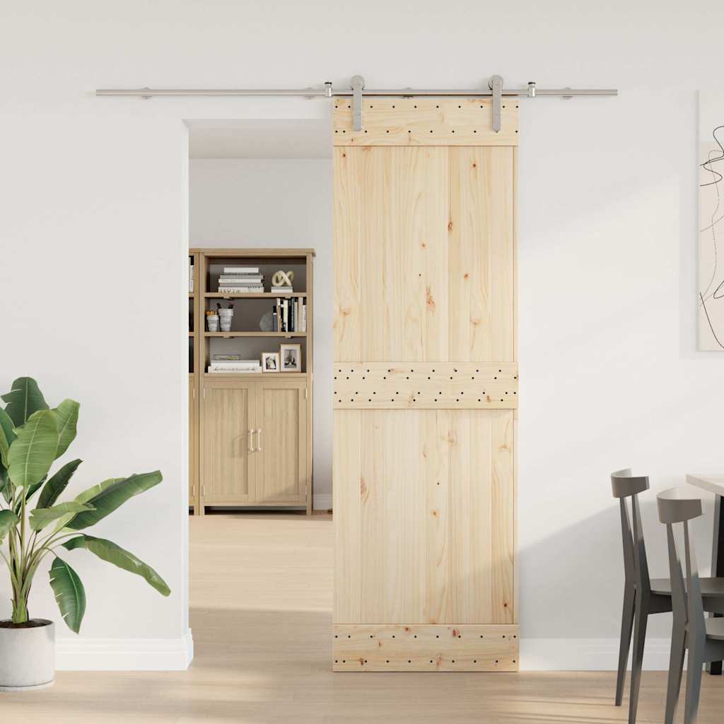 Vidaxl Sliding Door Pides Set 200 cm en acier inoxydable en argent coloré