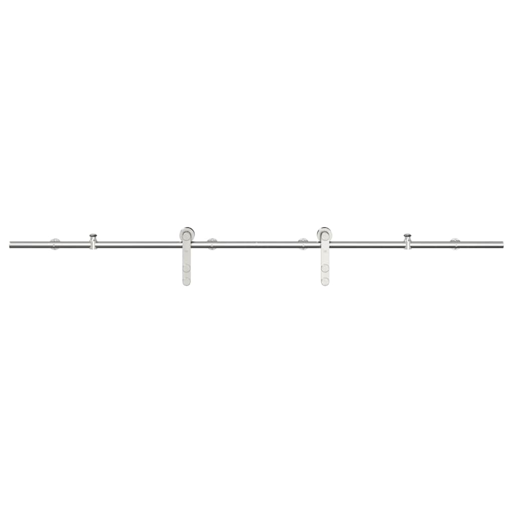 Vidaxl Sliding Door Parts Set 183 cm en acier inoxydable en argent coloré