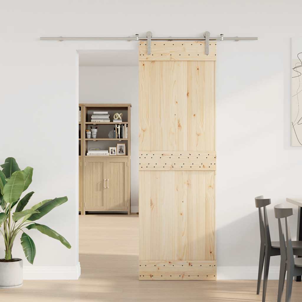 Vidaxl Sliding Door Pides Set 200 cm en acier inoxydable en argent coloré