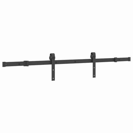 Vidaxxl Box mit Teilen für Schiebetür 152,5 cm Stahl schwarz