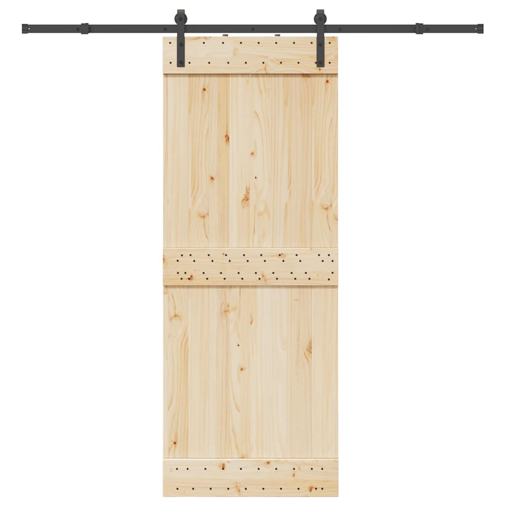 Vidaxxl Box mit Teilen für Schiebetür 213,5 cm Stahl schwarz