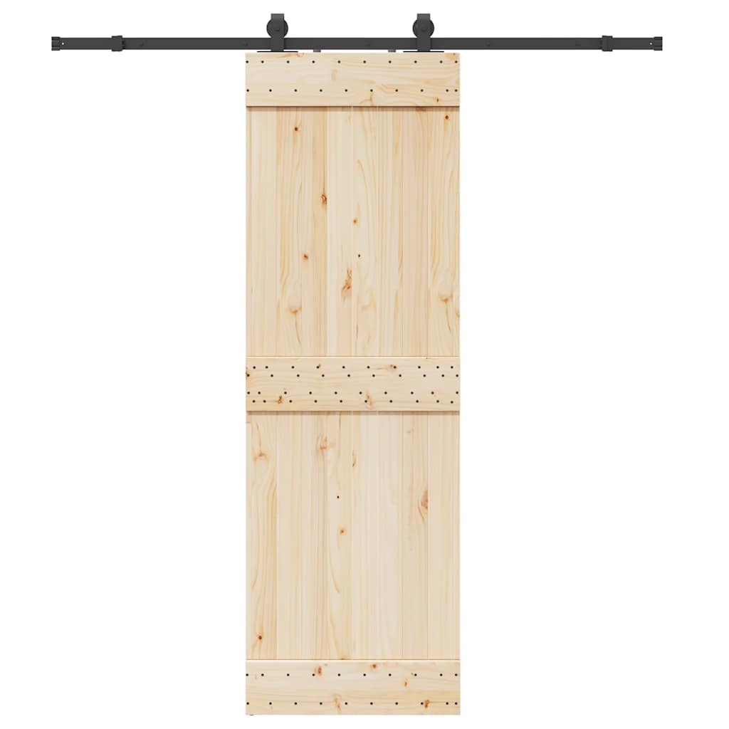 Vidaxxl Box mit Teilen für Schiebetür 200 cm Stahl schwarz