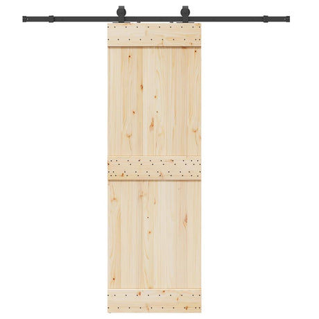 Vidaxxl Box mit Teilen für Schiebetür 200 cm Stahl schwarz