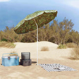 Vidaxx Strandschirm, Tarnfarben, 206 x 206 x 212 cm, Polyester und Metall