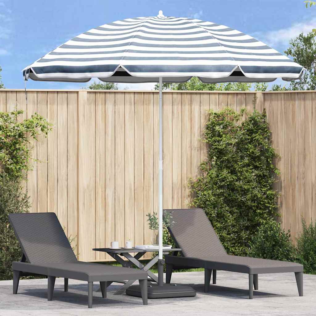 VidaXL Strandschirm Blau und Weiß 263 x 263 x 272 cm