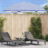 VidaXL Strandschirm Blau und Weiß 263 x 263 x 272 cm