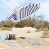 VidaXL Strandschirm Blau und Weiß 263 x 263 x 272 cm