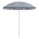VidaXL Strandschirm Blau und Weiß 263 x 263 x 272 cm