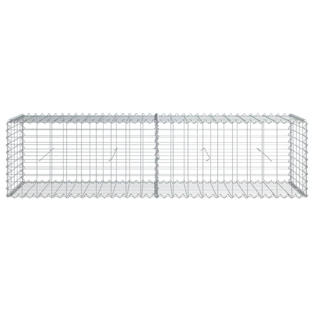 Vidaxl Schanskorf 200x50x50 cm Galvanized iron silver colored