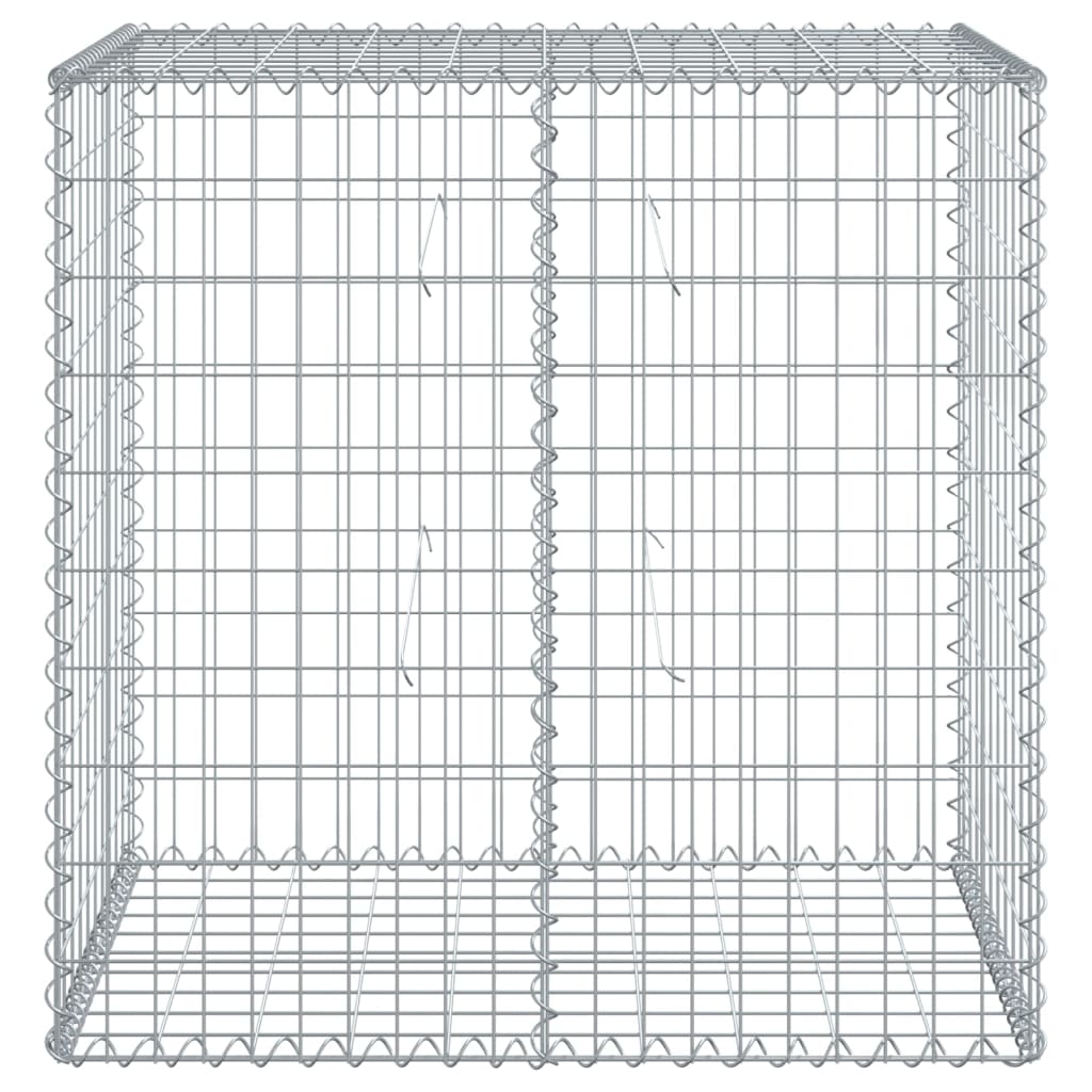Vidaxx Gabione 100x50x100 cm verzinktes Eisen silberfarben