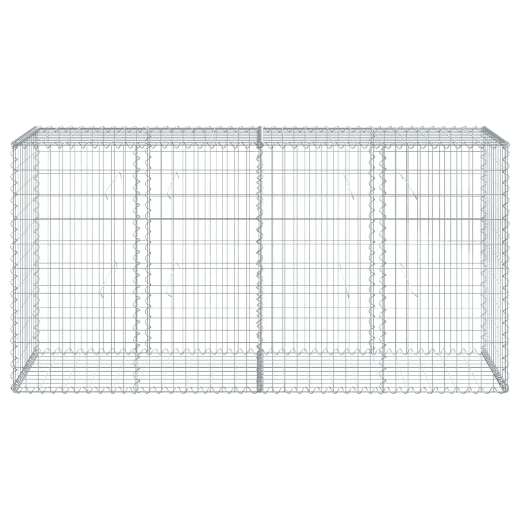 Vidaxx Gabione 200x50x100 cm verzinktes Eisen silberfarben