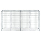 Vidaxx Gabione 200x50x100 cm verzinktes Eisen silberfarben