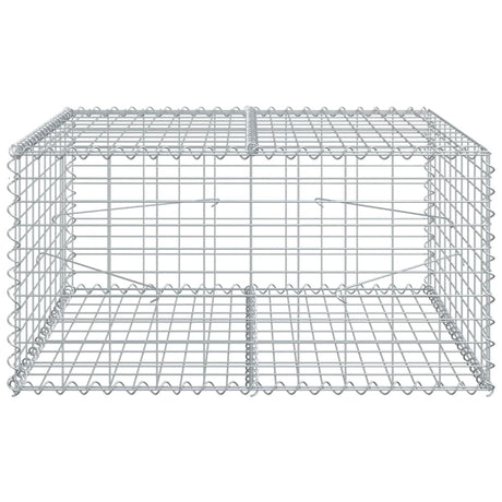 Vidaxx Gabione 100x100x50 cm verzinktes Eisen silberfarben