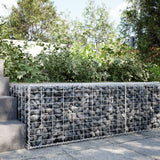Vidaxx Gabione 100x100x50 cm verzinktes Eisen silberfarben