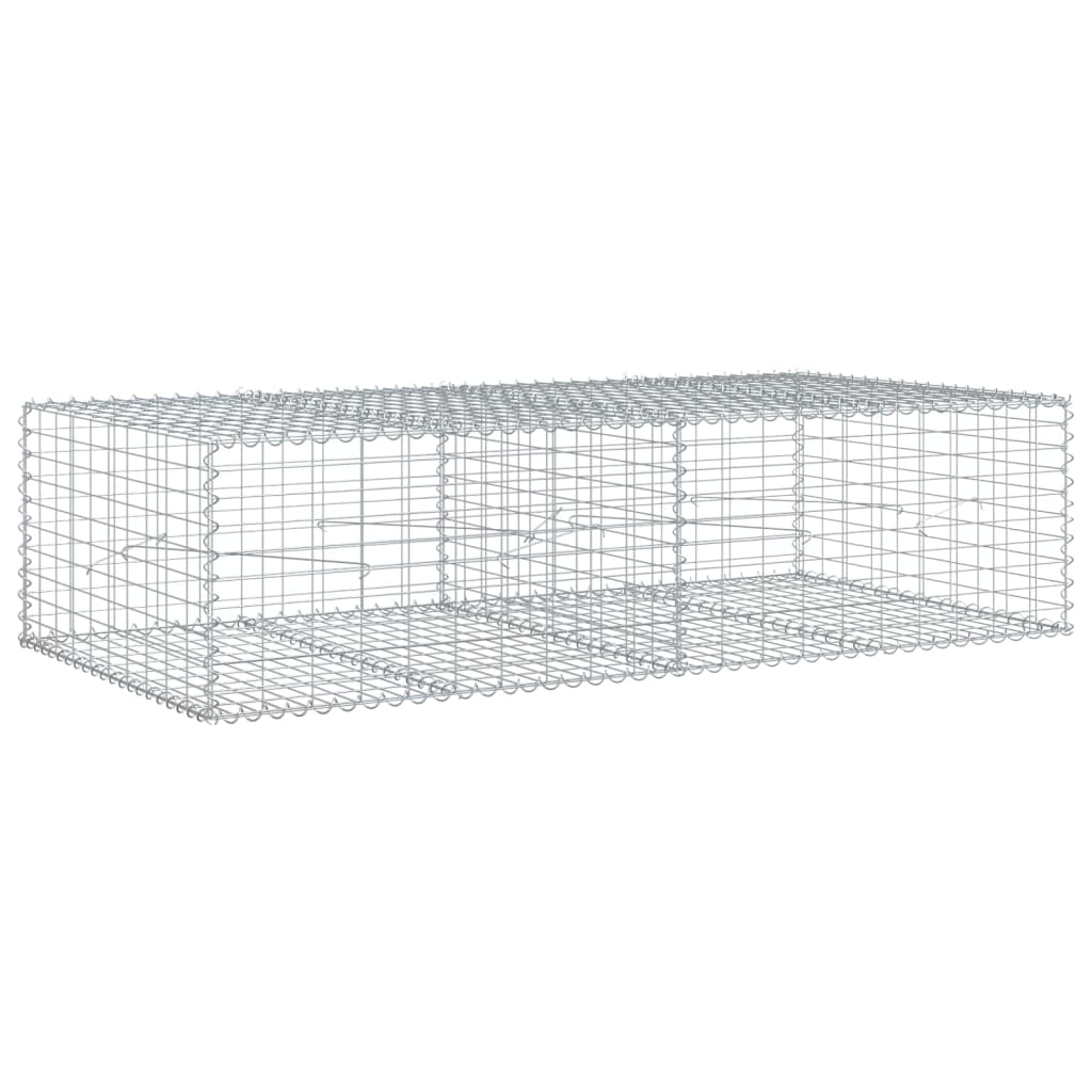 Vidaxx Gabione 200x100x50 cm verzinktes Eisen silberfarben