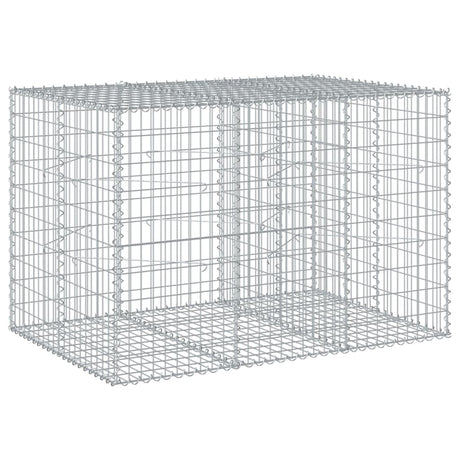 Vidaxx Gabione 150x100x100 cm verzinktes Eisen silberfarben