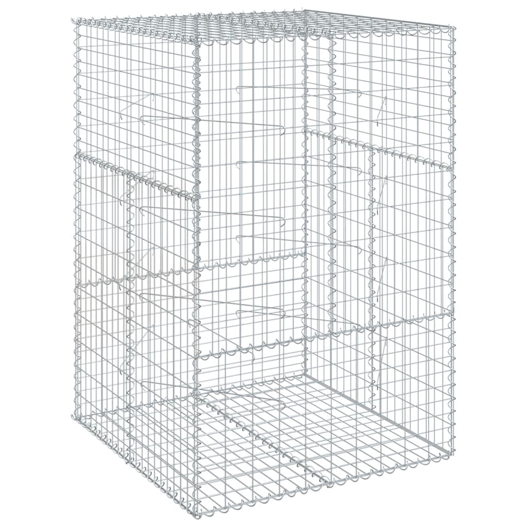 Vidaxx Gabione 100x100x150 cm verzinktes Eisen silberfarben