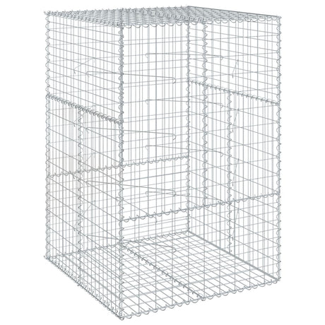 Vidaxx Gabione 100x100x150 cm verzinktes Eisen silberfarben
