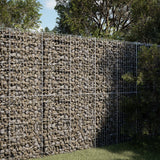 Vidaxx Gabione 100x100x200 cm verzinktes Eisen silberfarben