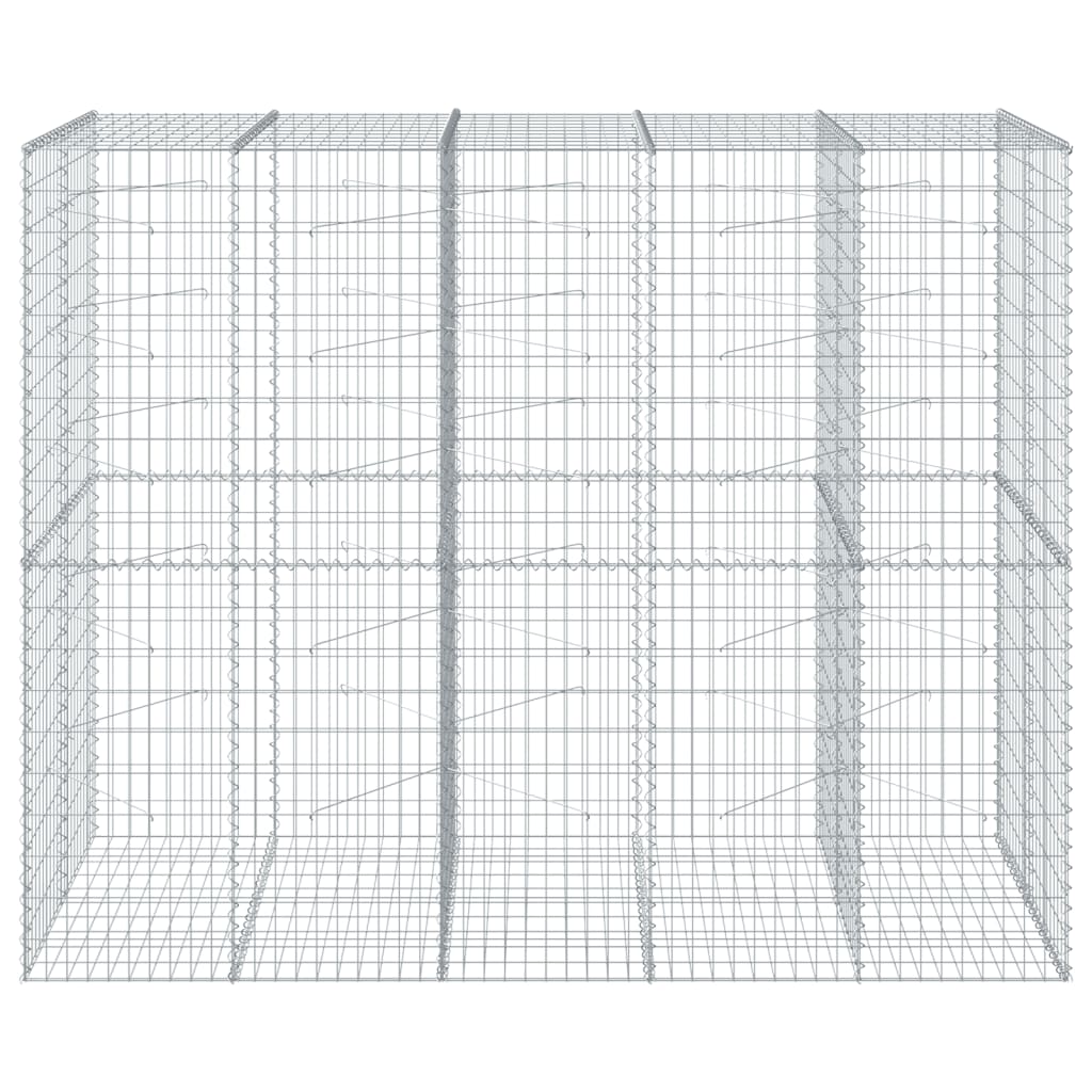 Vidaxl Schanskorf 250x100x200 cm ocynkowane żelazne srebrne kolorowe