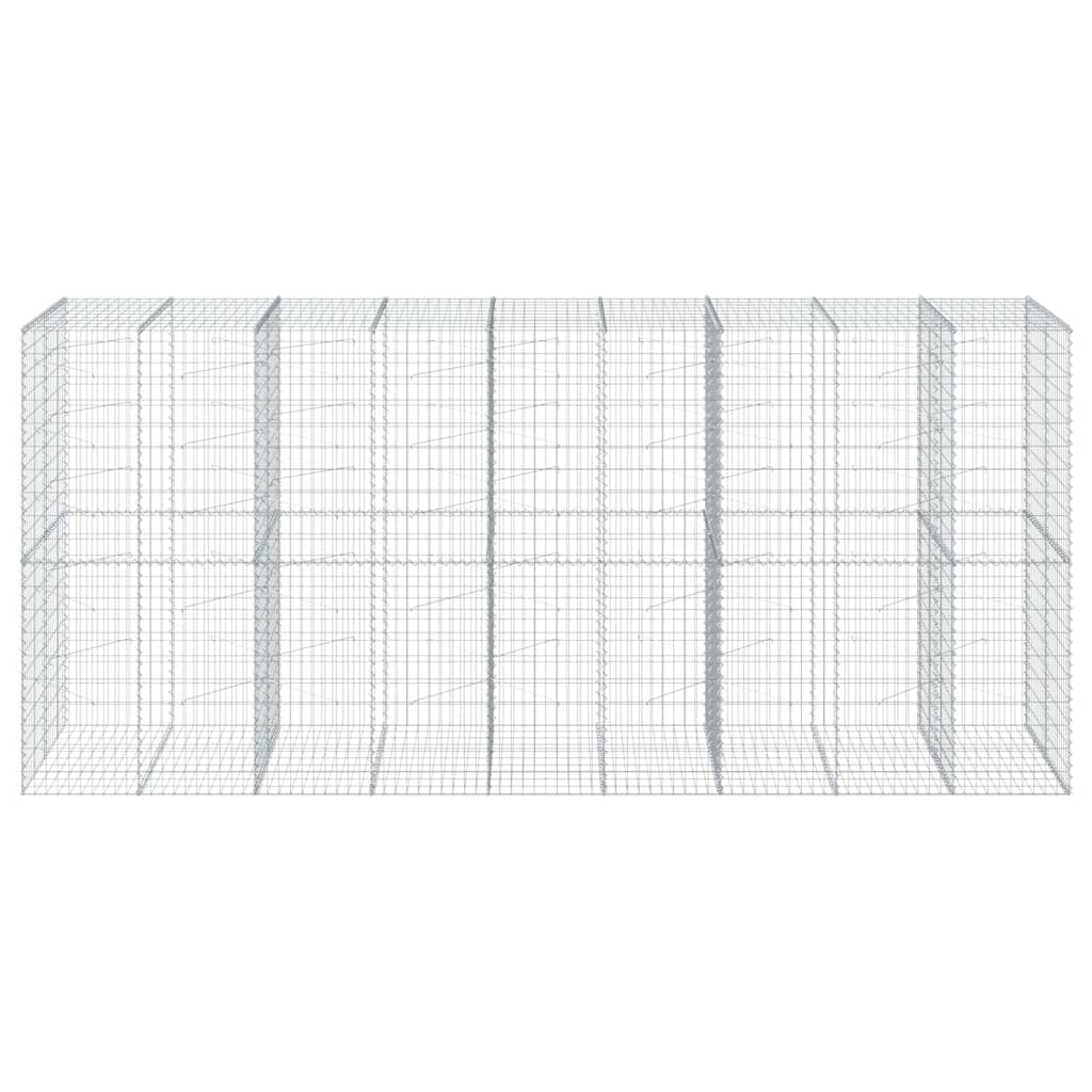 Vidaxl Schanskorf 450x100x200 cm Galvaniserad järnsilverfärgad