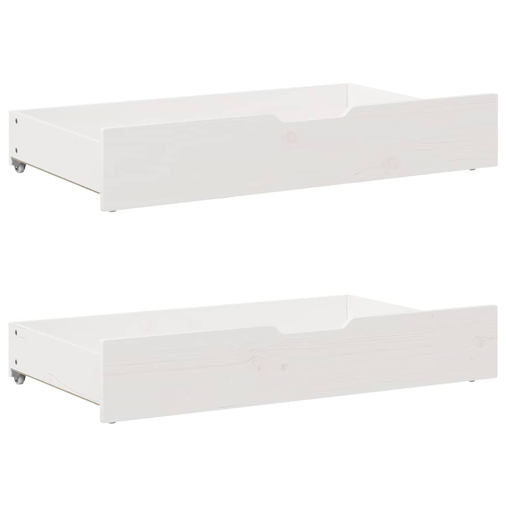 Vidaxx Bettschubladen 2 Stk. 90x55x17 cm Massivholz Kiefer massiv weiß