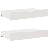 Vidaxl bedlades 2 st 90x55x16 cm massief grenenhout wit