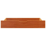 VidaXL Bettschubladen 2 Stk. 90x55x17 massives Kiefernholz, braun gewaschen
