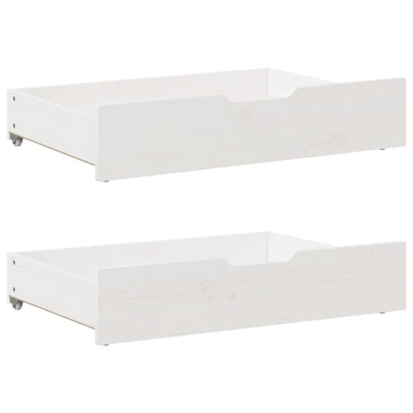 Vidaxx Bettschubladen 2 Stk. 85x55x17 cm Kiefer massiv weiß
