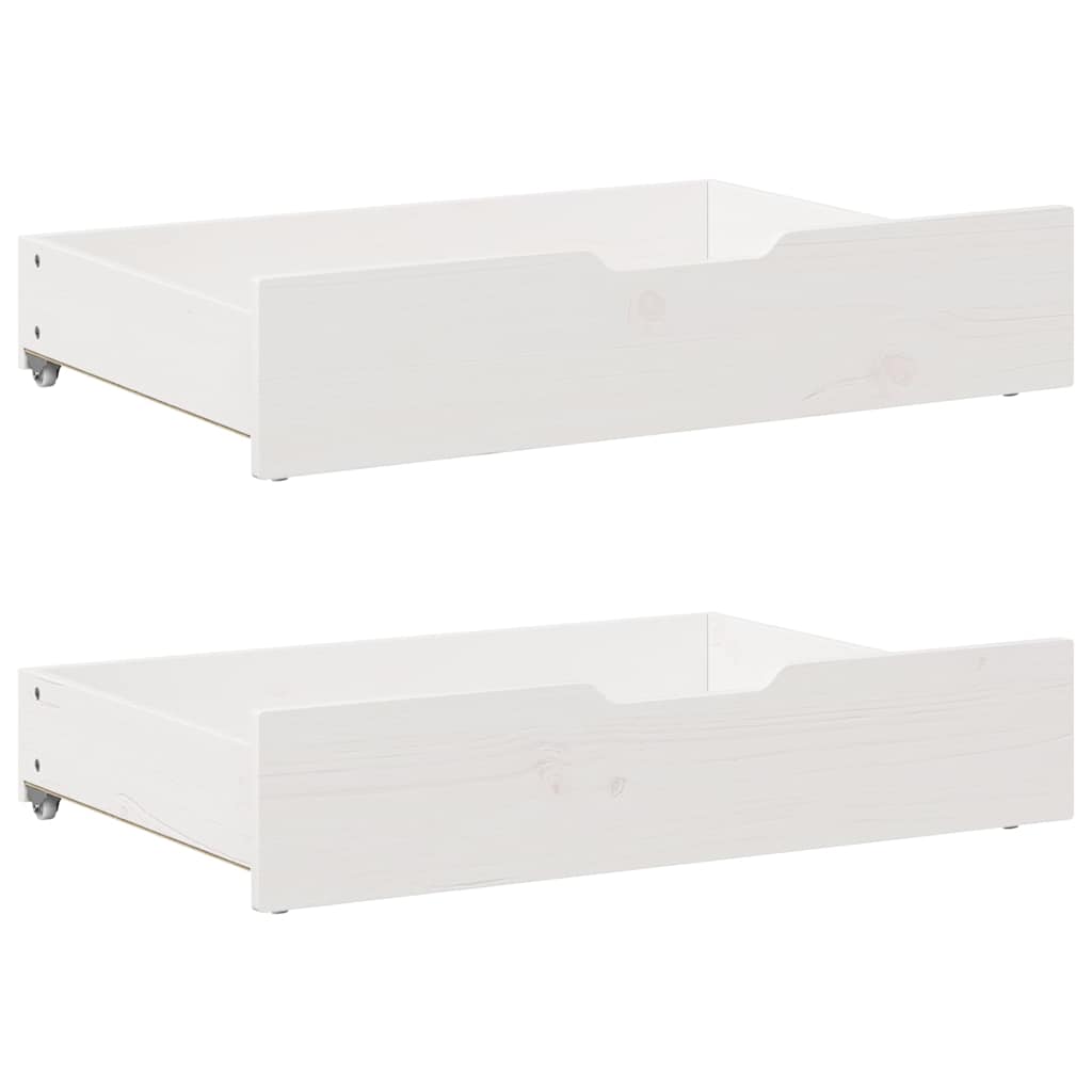Vidaxx Bettschubladen 2 Stk. 85x55x17 cm Kiefer massiv weiß