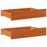 VidaXL Bettschubladen 2 Stk. 85x55x17 massives Kiefernholz, braun gewaschen