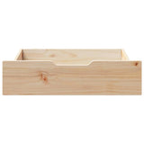 Vidaxx Bettschubladen 2 Stk. mit Rollen 65x55x17 cm massives Kiefernholz