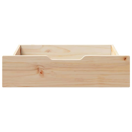Vidaxx Bettschubladen 2 Stk. mit Rollen 65x55x17 cm massives Kiefernholz