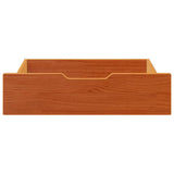 Vidaxxl Bettschubladen 2 Stk. 65x55x17 massives Kiefernholz, braun gewaschen