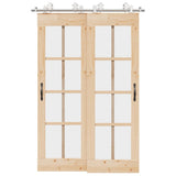 Vidaxx Schiebetürteile-Set 183 cm Edelstahl silberfarben