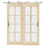 Vidaxx Schiebetürteile-Set 200 cm Edelstahl silberfarben